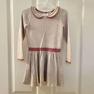 Mini Boden | Dresses | Mini Boden Peter Pan Collar Knit Sweater Dress Long  Sleeve Girls Size 23 Years | Poshmark